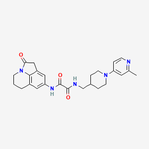 N1-((1-(2-methylpyridin-4-yl)piperidin-4-yl)methyl)-N2-(2-oxo-2,4,5,6-tetrahydro-1H-pyrrolo[3,2,1-ij]quinolin-8-yl)oxalamide