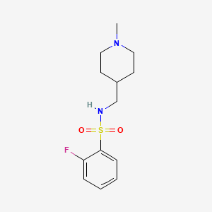 2-fluoro-N-((1-methylpiperidin-4-yl)methyl)benzenesulfonamide