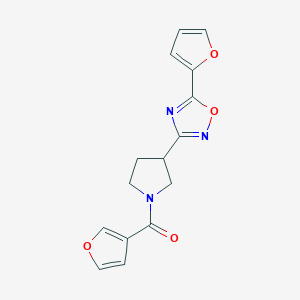 (3-(5-(Furan-2-yl)-1,2,4-oxadiazol-3-yl)pyrrolidin-1-yl)(furan-3-yl)methanone