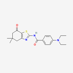 molecular formula C20H25N3O2S B2748190 4-(diethylamino)-N-(5,5-dimethyl-7-oxo-4,5,6,7-tetrahydrobenzo[d]thiazol-2-yl)benzamide CAS No. 361173-81-1