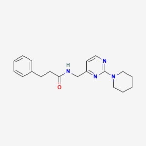 3-phenyl-N-((2-(piperidin-1-yl)pyrimidin-4-yl)methyl)propanamide