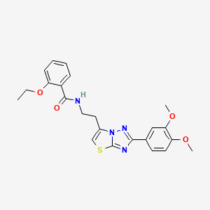 molecular formula C23H24N4O4S B2748207 N-(2-(2-(3,4-dimethoxyphenyl)thiazolo[3,2-b][1,2,4]triazol-6-yl)ethyl)-2-ethoxybenzamide CAS No. 894049-01-5