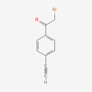 molecular formula C10H7BrO B2748220 1-(4-乙炔基-苯基)-2-溴-乙酮 CAS No. 98993-86-3