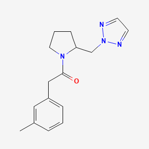 molecular formula C16H20N4O B2748222 2-(3-methylphenyl)-1-{2-[(2H-1,2,3-triazol-2-yl)methyl]pyrrolidin-1-yl}ethan-1-one CAS No. 2097931-21-8