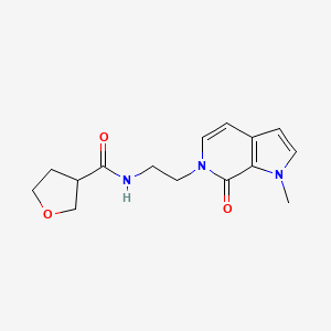 molecular formula C15H19N3O3 B2748230 N-(2-(1-methyl-7-oxo-1H-pyrrolo[2,3-c]pyridin-6(7H)-yl)ethyl)tetrahydrofuran-3-carboxamide CAS No. 2034460-55-2