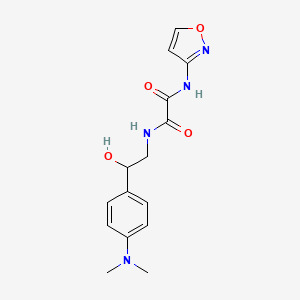 molecular formula C15H18N4O4 B2748250 N1-(2-(4-(dimethylamino)phenyl)-2-hydroxyethyl)-N2-(isoxazol-3-yl)oxalamide CAS No. 1428350-11-1