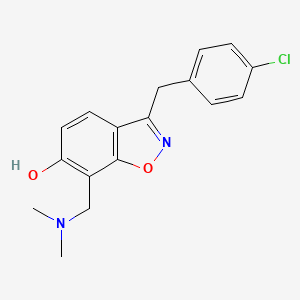 3-(4-Chlorobenzyl)-7-((dimethylamino)methyl)benzo[d]isoxazol-6-ol