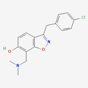 molecular formula C17H17ClN2O2 B2748261 3-(4-Chlorobenzyl)-7-((dimethylamino)methyl)benzo[d]isoxazol-6-ol CAS No. 1007684-21-0