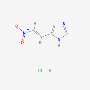 molecular formula C5H6ClN3O2 B2748263 5-[(E)-2-硝基乙烯基]-1H-咪唑盐酸盐 CAS No. 2172626-49-0