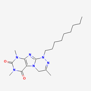 molecular formula C19H30N6O2 B2748264 3,7,9-trimethyl-1-nonyl-7,9-dihydro-[1,2,4]triazino[3,4-f]purine-6,8(1H,4H)-dione CAS No. 898440-15-8