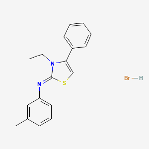 (Z)-N-(3-ethyl-4-phenylthiazol-2(3H)-ylidene)-3-methylaniline hydrobromide