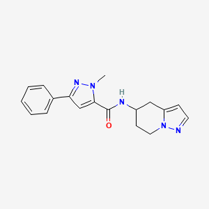 1-methyl-3-phenyl-N-(4,5,6,7-tetrahydropyrazolo[1,5-a]pyridin-5-yl)-1H-pyrazole-5-carboxamide
