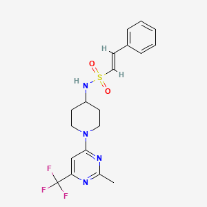 (E)-N-(1-(2-methyl-6-(trifluoromethyl)pyrimidin-4-yl)piperidin-4-yl)-2-phenylethenesulfonamide
