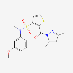 2-[(3,5-dimethyl-1H-pyrazol-1-yl)carbonyl]-N-(3-methoxyphenyl)-N-methylthiophene-3-sulfonamide