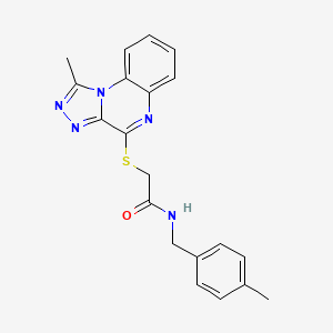 2-((1-methyl-[1,2,4]triazolo[4,3-a]quinoxalin-4-yl)thio)-N-(4-methylbenzyl)acetamide