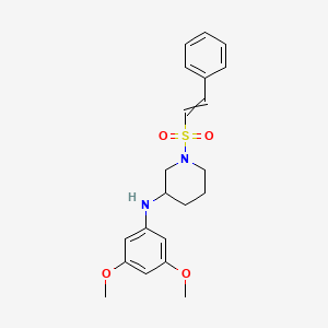 N-(3,5-dimethoxyphenyl)-1-(2-phenylethenesulfonyl)piperidin-3-amine