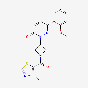 6-(2-Methoxyphenyl)-2-[1-(4-methyl-1,3-thiazole-5-carbonyl)azetidin-3-yl]pyridazin-3-one