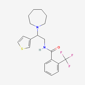 N-(2-(azepan-1-yl)-2-(thiophen-3-yl)ethyl)-2-(trifluoromethyl)benzamide