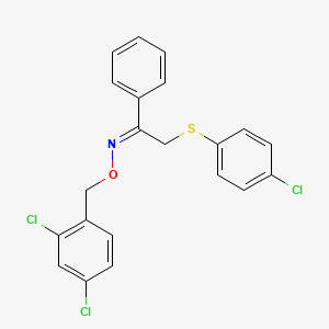 2-[(4-chlorophenyl)sulfanyl]-1-phenyl-1-ethanone O-(2,4-dichlorobenzyl)oxime