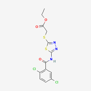 Ethyl 2-((5-(2,5-dichlorobenzamido)-1,3,4-thiadiazol-2-yl)thio)acetate