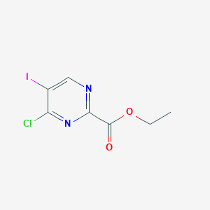 molecular formula C7H6ClIN2O2 B2748338 Ethyl 4-chloro-5-iodopyrimidine-2-carboxylate CAS No. 1989671-82-0