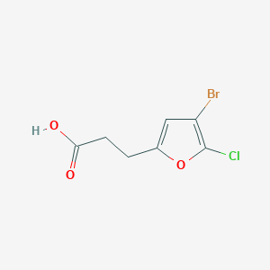 molecular formula C7H6BrClO3 B2748340 3-(4-Bromo-5-chlorofuran-2-yl)propanoic acid CAS No. 1707568-35-1