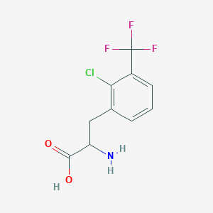 molecular formula C10H9ClF3NO2 B2748342 2-Chloro-3-(trifluoromethyl)-DL-phenylalanine CAS No. 1259973-98-2