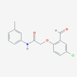 molecular formula C16H14ClNO3 B2748345 2-(4-chloro-2-formylphenoxy)-N-(3-methylphenyl)acetamide CAS No. 792947-73-0