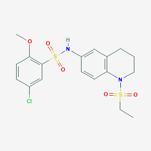 5-chloro-N-(1-(ethylsulfonyl)-1,2,3,4-tetrahydroquinolin-6-yl)-2-methoxybenzenesulfonamide