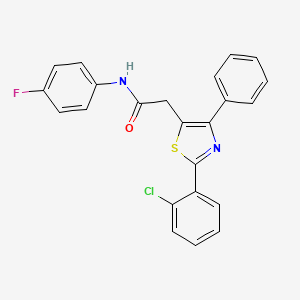2-[2-(2-chlorophenyl)-4-phenyl-1,3-thiazol-5-yl]-N-(4-fluorophenyl)acetamide