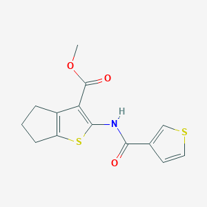Methyl 2-(thiophene-3-carbonylamino)-5,6-dihydro-4H-cyclopenta[b]thiophene-3-carboxylate