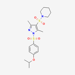 1-((1-((4-isopropoxyphenyl)sulfonyl)-3,5-dimethyl-1H-pyrazol-4-yl)sulfonyl)piperidine