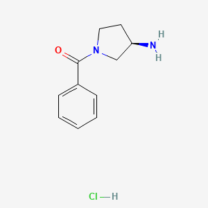 molecular formula C11H15ClN2O B2748359 (R)-(3-Aminopyrrolidin-1-yl)(phenyl)methanone hydrochloride CAS No. 1286208-94-3