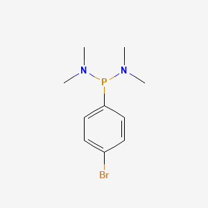molecular formula C10H16BrN2P B2748362 1-(4-Bromophenyl)-N,N,N',N'-tetramethylphosphanediamine CAS No. 95682-76-1