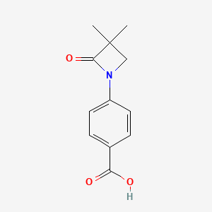 molecular formula C12H13NO3 B2748363 4-(3,3-Dimethyl-2-oxoazetidin-1-yl)benzoic acid CAS No. 150568-15-3