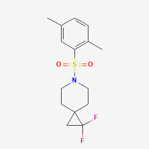 molecular formula C15H19F2NO2S B2748375 6-((2,5-二甲基苯基)磺酰基)-1,1-二氟-6-氮杂螺[2.5]辛烷 CAS No. 2320821-50-7