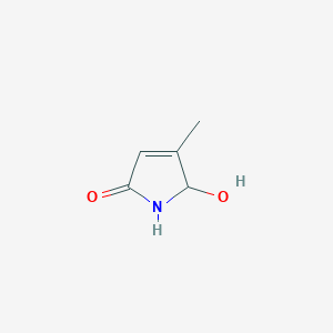molecular formula C5H7NO2 B2748383 2-Hydroxy-3-methyl-1,2-dihydropyrrol-5-one CAS No. 79641-88-6