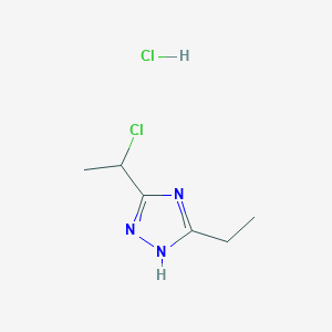 5-(1-chloroethyl)-3-ethyl-1H-1,2,4-triazole hydrochloride