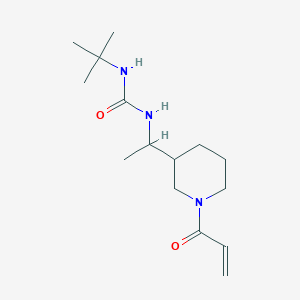 molecular formula C15H27N3O2 B2748391 3-Tert-butyl-1-{1-[1-(prop-2-enoyl)piperidin-3-yl]ethyl}urea CAS No. 2094389-55-4