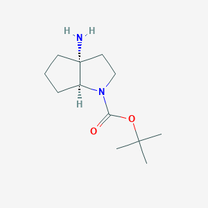 molecular formula C12H22N2O2 B2748393 (3aR,6aS)-tert-butyl 3a-aminohexahydrocyclopenta[b]pyrrole-1(2H)-carboxylate CAS No. 1251021-47-2