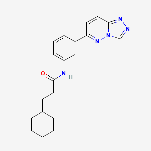 3-cyclohexyl-N-[3-([1,2,4]triazolo[4,3-b]pyridazin-6-yl)phenyl]propanamide
