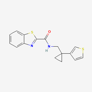 N-[(1-Thiophen-3-ylcyclopropyl)methyl]-1,3-benzothiazole-2-carboxamide