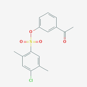 molecular formula C16H15ClO4S B2748405 3-Acetylphenyl 4-chloro-2,5-dimethylbenzenesulfonate CAS No. 2361882-05-3