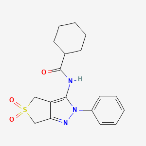 N-(5,5-dioxido-2-phenyl-4,6-dihydro-2H-thieno[3,4-c]pyrazol-3-yl)cyclohexanecarboxamide