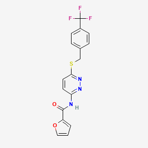 N-(6-((4-(trifluoromethyl)benzyl)thio)pyridazin-3-yl)furan-2-carboxamide