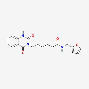 molecular formula C19H21N3O4 B2748416 6-(2,4-二氧代-1H-喹唑啉-3-基)-N-(呋喃-2-基甲基)己酰胺 CAS No. 896381-41-2