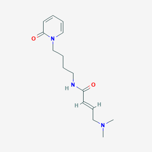 (E)-4-(Dimethylamino)-N-[4-(2-oxopyridin-1-yl)butyl]but-2-enamide