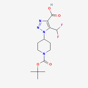 1-{1-[(tert-butoxy)carbonyl]piperidin-4-yl}-5-(difluoromethyl)-1H-1,2,3-triazole-4-carboxylic acid