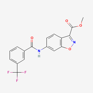 Methyl 6-{[3-(trifluoromethyl)benzoyl]amino}-1,2-benzisoxazole-3-carboxylate