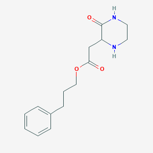 3-Phenylpropyl 2-(3-oxo-2-piperazinyl)acetate